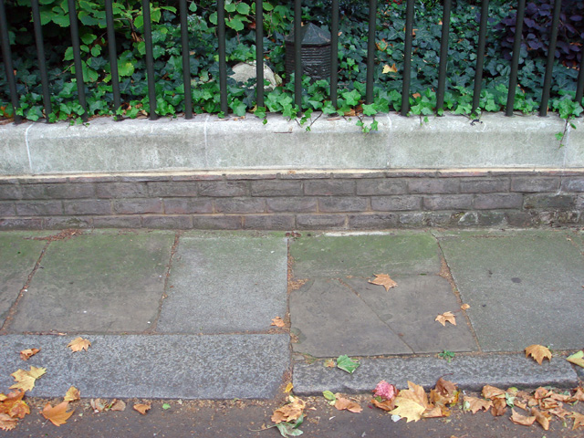 Markers and paving boundary